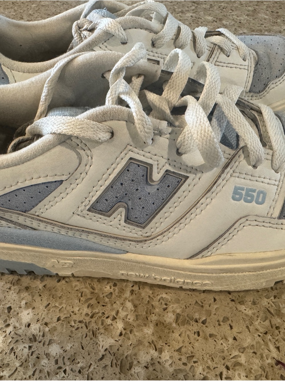 New Balance Kids Sneakers in Light Gray and Pale Blue